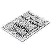 Scorpio Zodiac Word Cloud Inspiration Notebook Notizblock (Linke Seite)