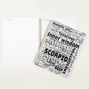 Scorpio Zodiac Word Cloud Inspiration Planer