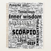 Scorpio Zodiac Word Cloud Inspiration Planer (Vorderseite)