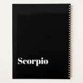 Scorpio Zodiac Word Cloud Inspiration Planer (Rückseite)