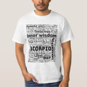 Scorpio Zodiac Word Cloud Inspiration T-Shirt (Vorderseite)