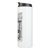 Scorpio Zodiac Word Cloud Inspiration Thermosbecher (Nach rechts gedreht)
