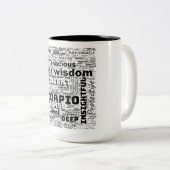 Scorpio Zodiac Word Cloud Inspiration Zweifarbige Tasse (VorderseiteRechts)