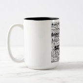 Scorpio Zodiac Word Cloud Inspiration Zweifarbige Tasse (Links)