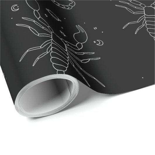 Scorpio Zodiac Wrapping Paper Geschenkpapier (Rolleneckpunkt)