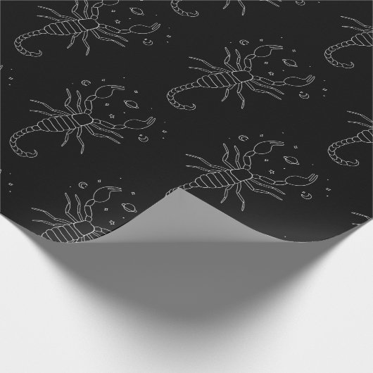 Scorpio Zodiac Wrapping Paper Geschenkpapier (Ecke)