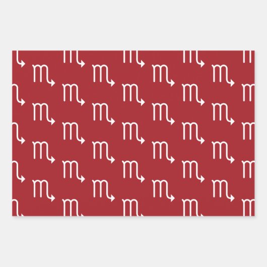 Scorpio Zodiac Zeichen astrologisch Geschenkpapier Set (Vorderseite 3)