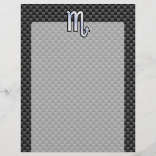 Scorpio Zodiac-Zeichen auf Carbon Fibre Dekoration
