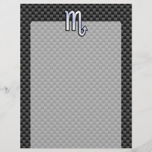 Scorpio Zodiac-Zeichen auf Carbon Fibre Dekoration (Vorderseite)