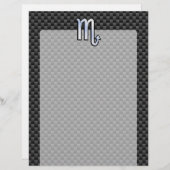 Scorpio Zodiac-Zeichen auf Carbon Fibre Dekoration (Vorne/Hinten)