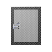 Scorpio Zodiac-Zeichen auf Carbon Fibre Dekoration Notizblock (Rotiert)