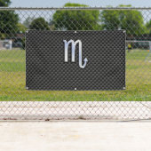 Scorpio Zodiac-Zeichen auf Kohlenstofffaser-Astrol Banner (Insitu)