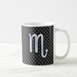 Scorpio Zodiac-Zeichen auf Kohlenstofffaser-Astrol Kaffeetasse