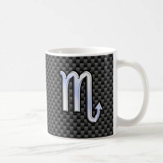 Scorpio Zodiac-Zeichen auf Kohlenstofffaser-Astrol Kaffeetasse (Rechts)
