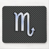 Scorpio Zodiac-Zeichen auf Kohlenstofffaser-Astrol Mousepad (Vorne)