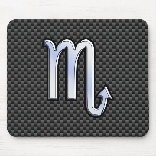 Scorpio Zodiac-Zeichen auf Kohlenstofffaser-Astrol Mousepad (Vorne)