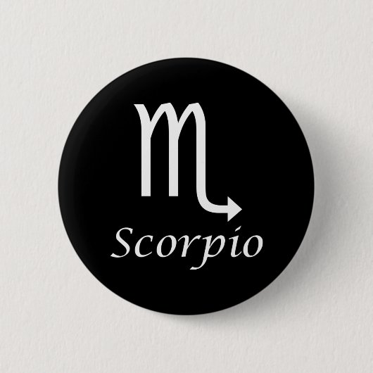 'Scorpio' Zodiac-Zeichen Button (Vorderseite)