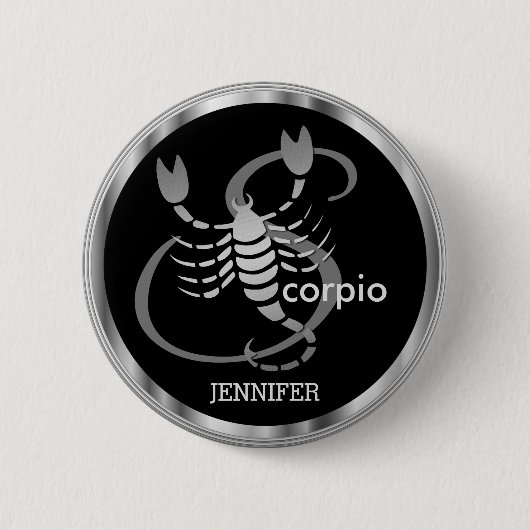 Scorpio ♏ - Zodiac-Zeichen Button (Vorderseite)