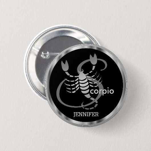 Scorpio ♏ - Zodiac-Zeichen Button (Vorne & Hinten)
