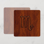 Scorpio Zodiac-Zeichen im Mahagoni-Stil (Vorne/Hinten)