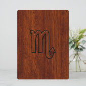 Scorpio Zodiac-Zeichen im Mahagoni-Stil (Stehend Vorderseite)