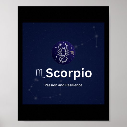 Scorpio Zodiac-Zeichen Poster (Vorne)