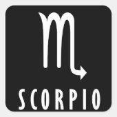 Scorpio zodiac-Zeichen Quadratischer Aufkleber (Vorderseite)
