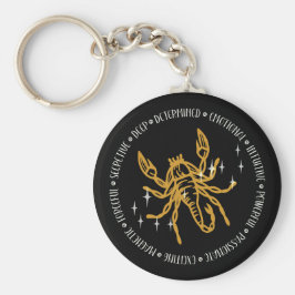 Scorpio Zodiac Zeichen: Symbol, Sternbild, Info Schlüsselanhänger