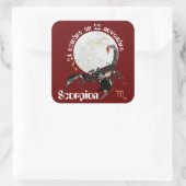 Scorpion 24 octobre au 22 novembre Autocollant Quadratischer Aufkleber (Tasche)