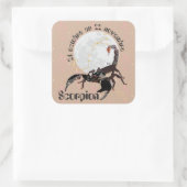 Scorpion 24 octobre au 22 novembre Autocollant Quadratischer Aufkleber (Tasche)