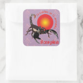 Scorpion 24 octobre au 22 novembre Autocollant Quadratischer Aufkleber (Tasche)