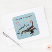 Scorpion 24 octobre au 22 novembre Autocollant Quadratischer Aufkleber (Umschlag)