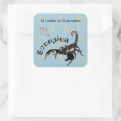 Scorpion 24 octobre au 22 novembre Autocollant Quadratischer Aufkleber (Tasche)