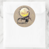 Scorpion 24 octobre au 22 novembre Autocollant Runder Aufkleber (Tasche)