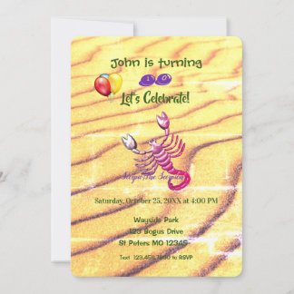 Scorpion Birthday (23. Oktober - 21. November) Einladung