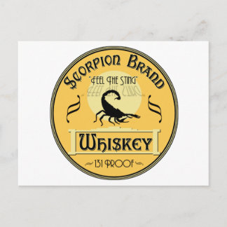 Scorpion Brand Whiskey Postkarte