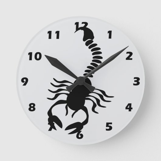 Scorpion Design Runde Wanduhr (Vorderseite)