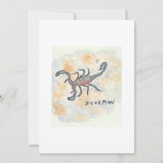 Scorpion Greeting Card Einladung (Vorderseite)