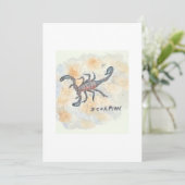 Scorpion Greeting Card Einladung (Stehend Vorderseite)