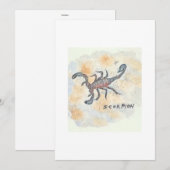 Scorpion Greeting Card Einladung (Vorne/Hinten)
