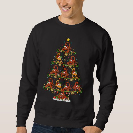 Scorpion  Lights Xmas Santa Scorpion Christmas Tre Sweatshirt (Vorderseite)
