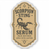 Scorpion Sting Serum - Halloween Apothecary Label (Vorderseite)