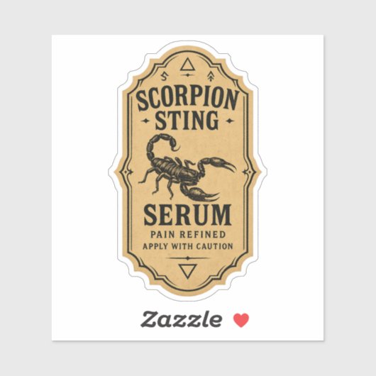 Scorpion Sting Serum - Halloween Apothecary Label (Blatt)