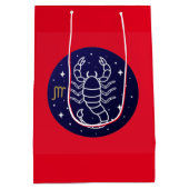 Scorpion the Scorpion Zodiac Sign Design Geschenkt Mittlere Geschenktüte (Rückseite)
