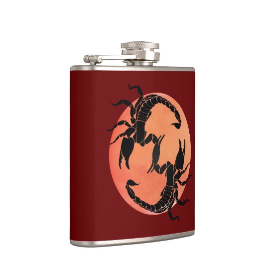 Scorpion Tribal Graphic Design Flachmann (Rechts)