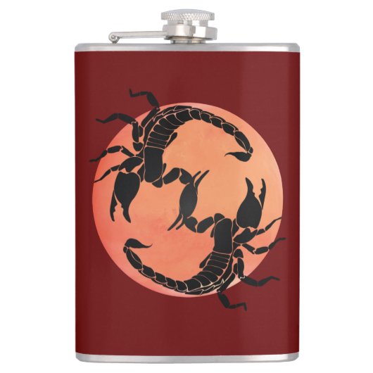 Scorpion Tribal Graphic Design Flachmann (Vorderseite)