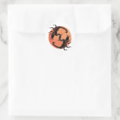 Scorpion Tribal Graphic Design Runder Aufkleber (Tasche)
