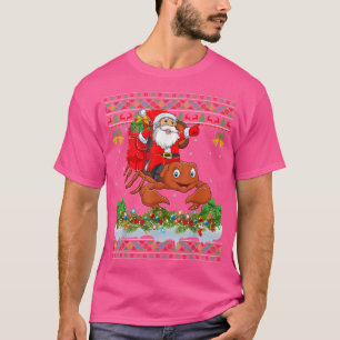 Scorpion Xmas Pajamas Ugly Santa Riding Skorpion C T-Shirt