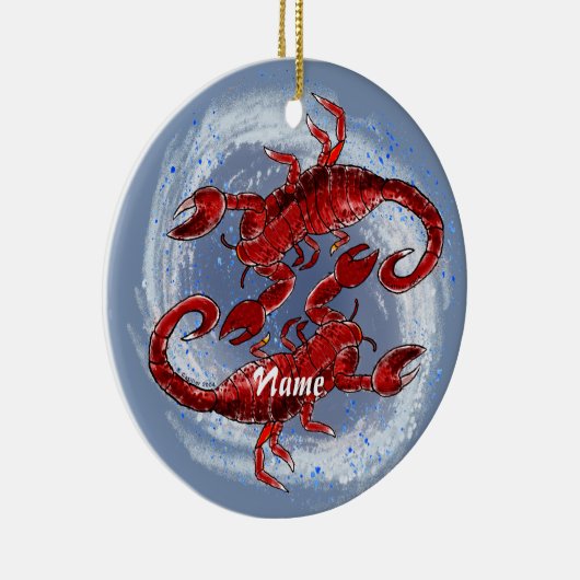 Scorpion Yin Yang Keramik Ornament (Rechts)