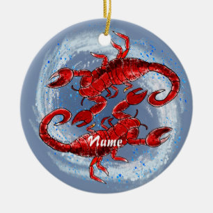 Scorpion Yin Yang Keramik Ornament